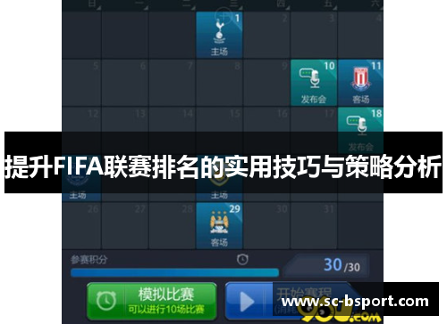 提升FIFA联赛排名的实用技巧与策略分析 提升FIFA联赛排名的实用技巧与策略分析